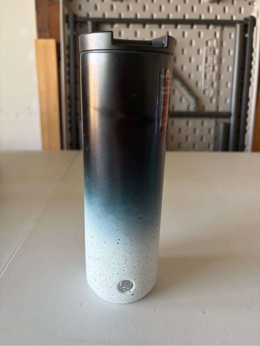 Starbucks Tumbler Travel Cup White Blue Black Ombre